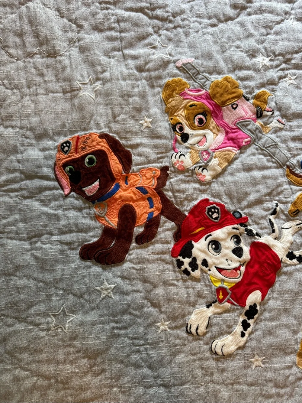 Pottery Barn Paw Patrol Embroidered Toddler Quilt
